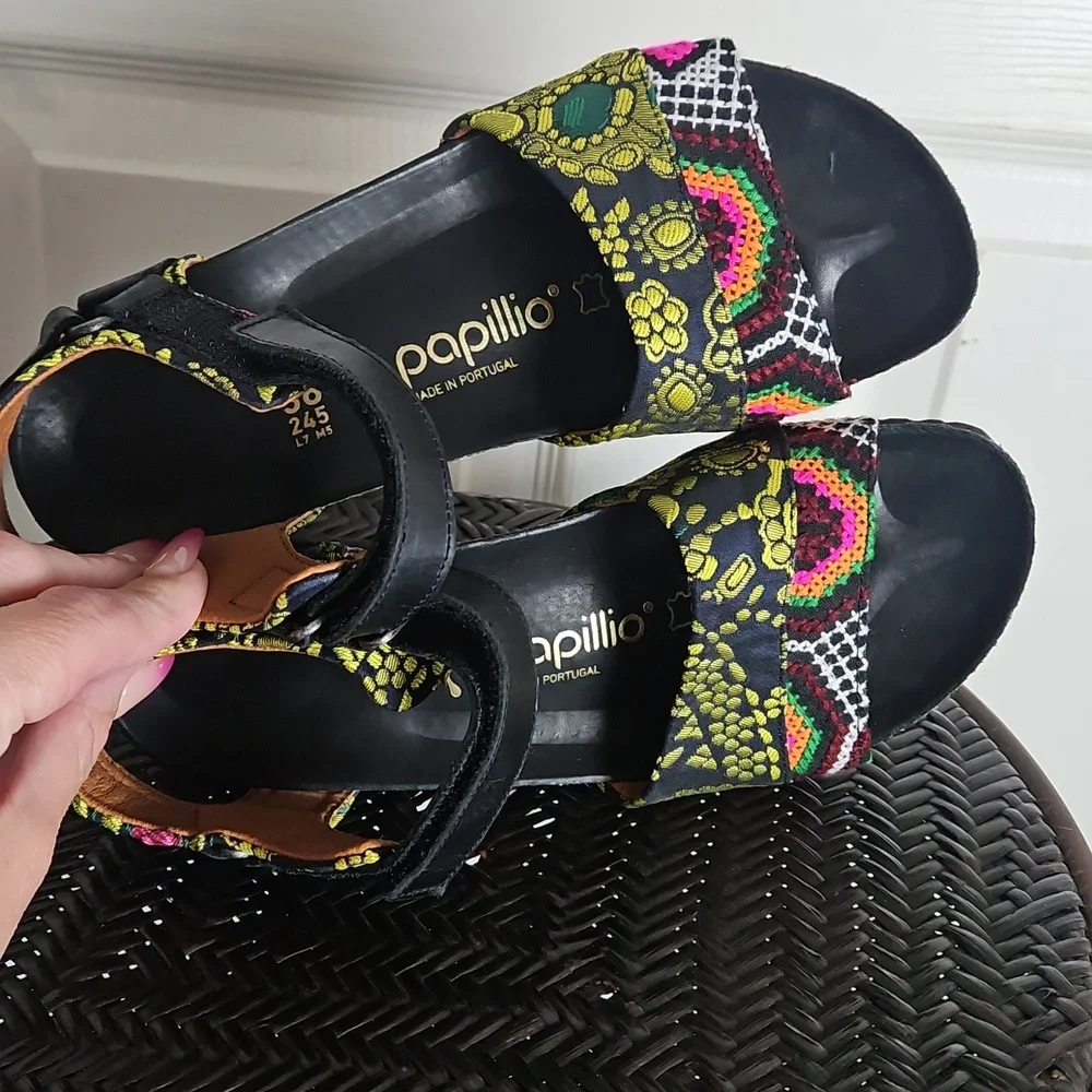 BIRKENSTOCK Papillio Eve Mash ankle wrap wedge sandals US 7 - Picture 7 of 10